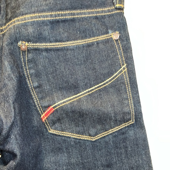 NWOT Gilded Age Straight Leg Button Fly Dark Wash Premium Denim Jeans - Picture 9 of 12